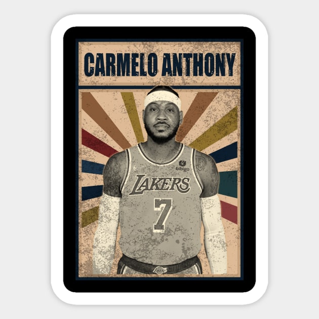 Los Angeles Lakers Carmelo Anthony Sticker by RobinaultCoils